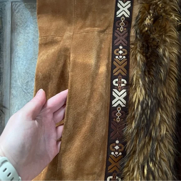 Vintage Suede Leather Overcoat - Picture 7 of 15